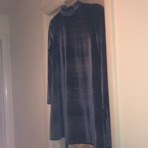 Forever 21 Juniors Gray Velvet Dress